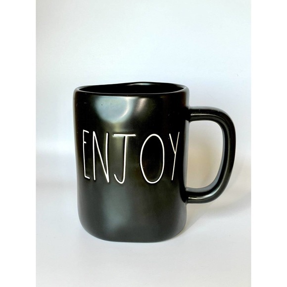 Rae Dunn ENJOY Black Coffee Mug Cup Artisan Collection By Magenta - Picture 1 of 2